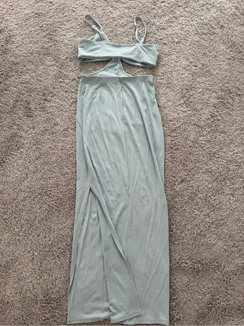 Lulu's Baby Blue Cutout Maxi Skirt